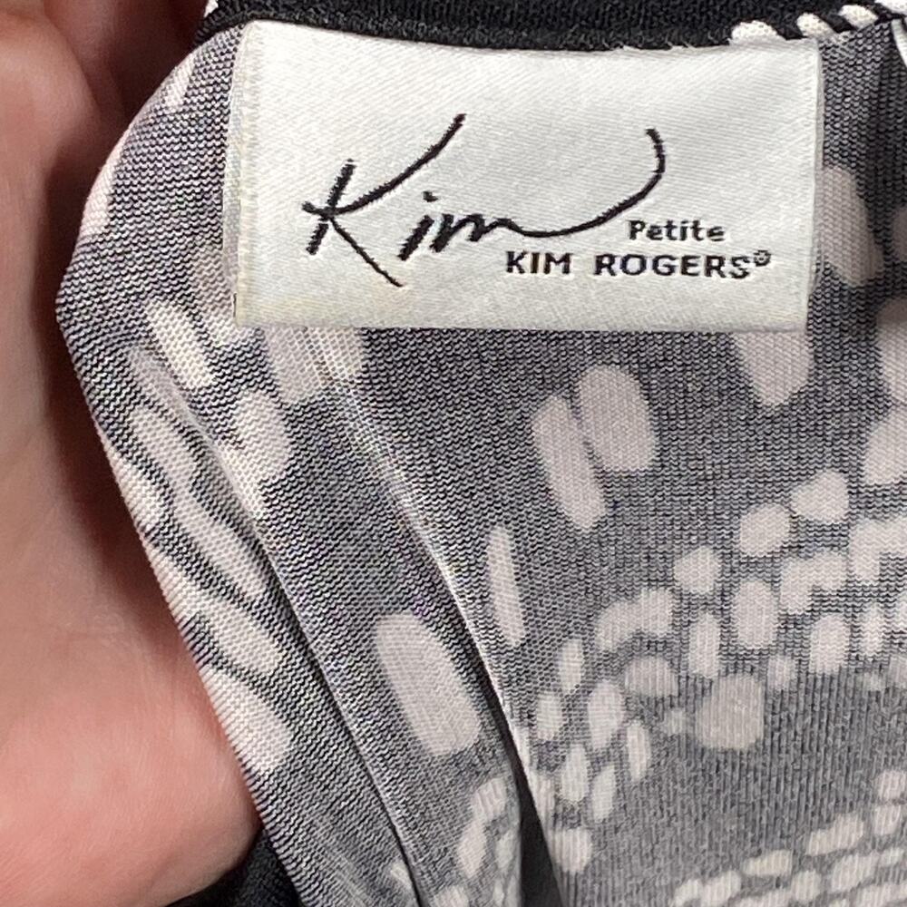 Kim Rogers Dress Womens Petite Large Chevron Dot Sleeveless Embellished - Picture 3 of 5